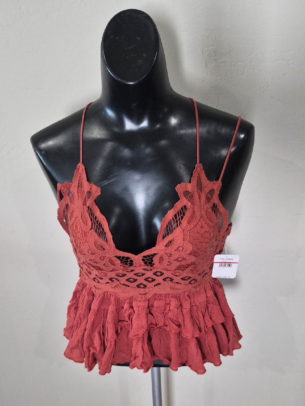 Intimately Free People Rust  Strappy Top with Retail Price Tag